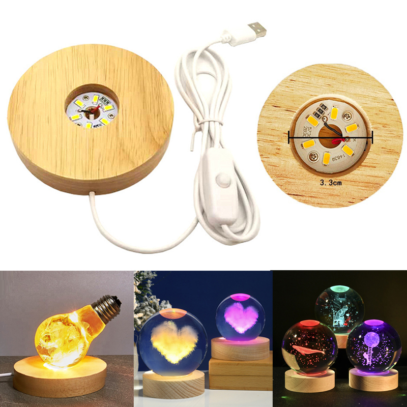 Resin Art Lamp - 수 지 아트 디스플레이 라운드 나무