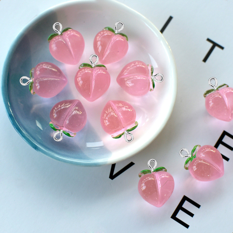 Resin Art Materials Kit - 10Pcs 새로운 투명 복숭아 플랫 수지