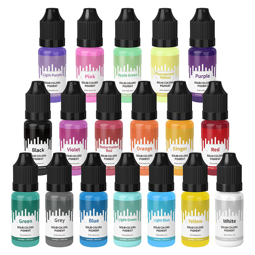 Resin Color Paste - 18 색상 10ml 마카롱 솔리드 파스텔