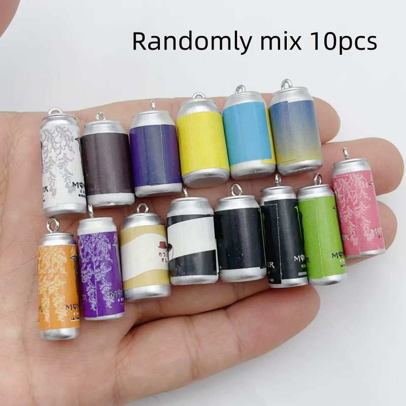 Resin Art Materials Kit - 10개 미니 시뮬레이션 음료 캔 레진