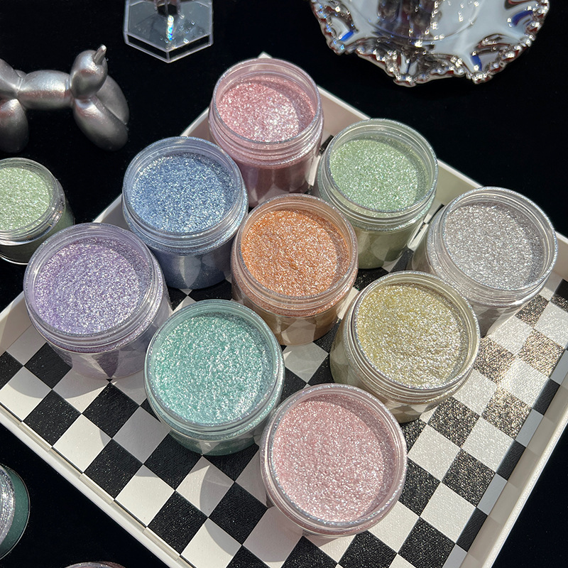 Glitter Powder Resin - 인어 다이아몬드 글리터 마이카 파우더, 네일