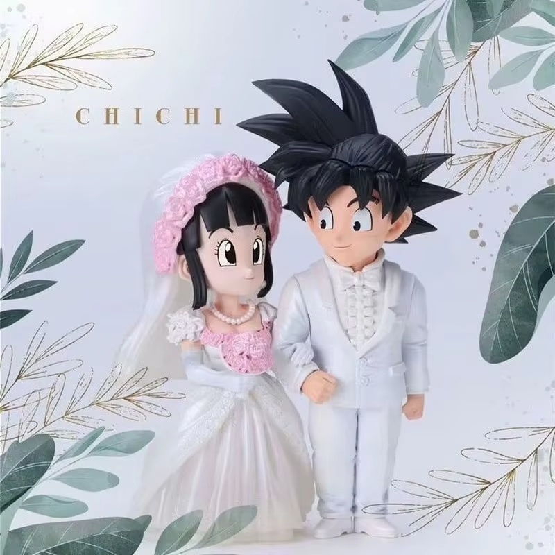 Resin Art Dragon Ball Z - 손오공과 치치 웨딩 마리아주 모델 드래곤볼