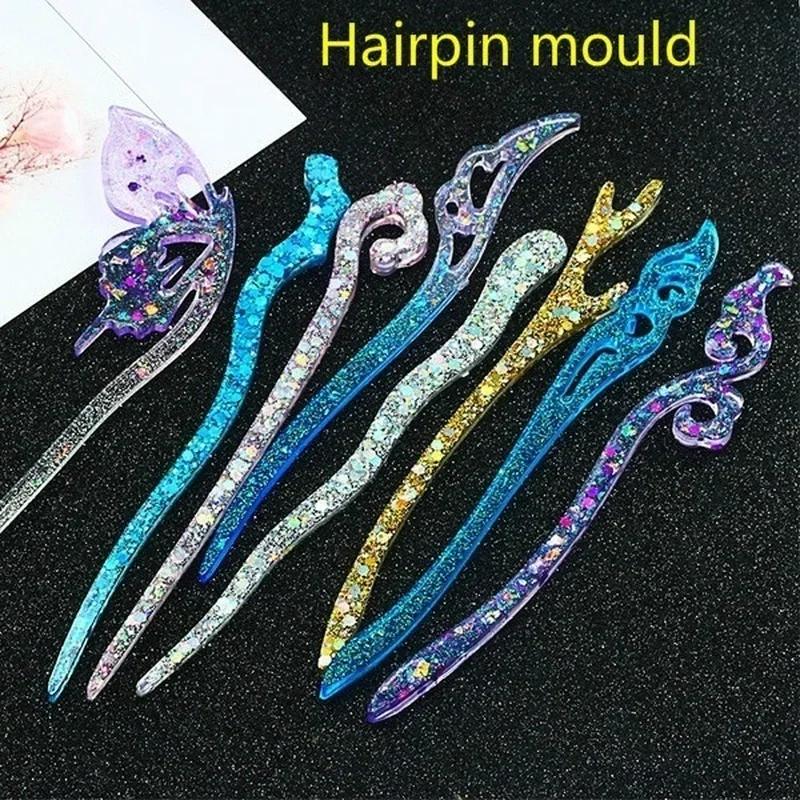 Resin Art Supplies - 새로운 투명 머리핀 실리콘 특수 금형