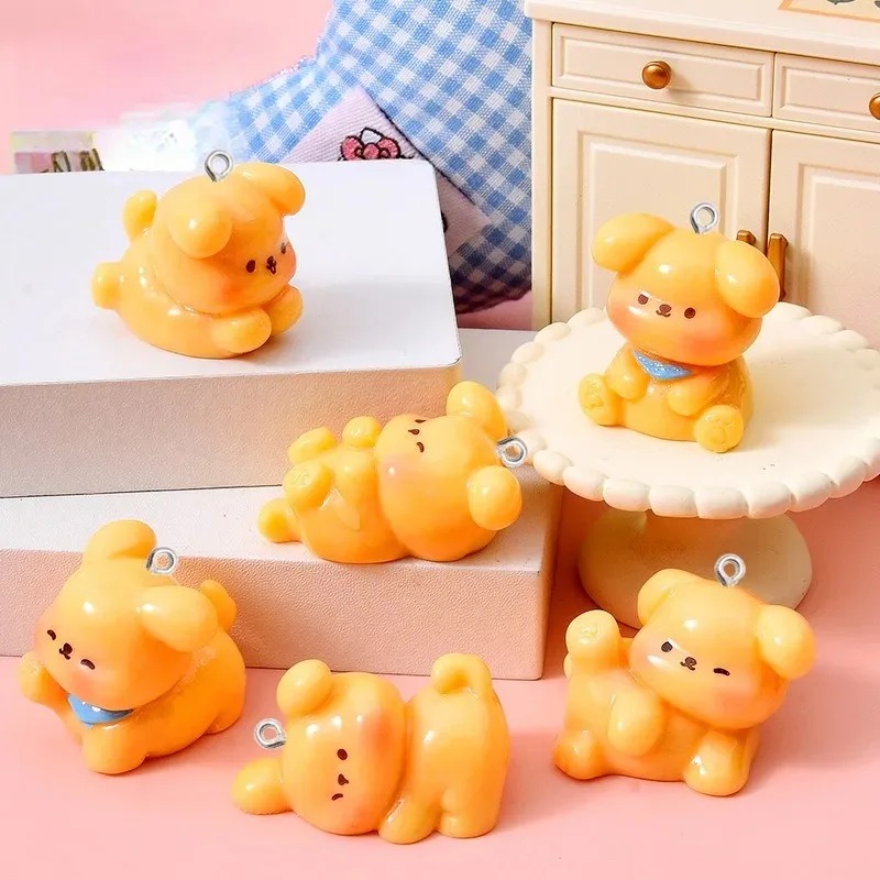 Resin Art Materials Kit - 10Pcs 귀여운 만화 개 아크릴 수지