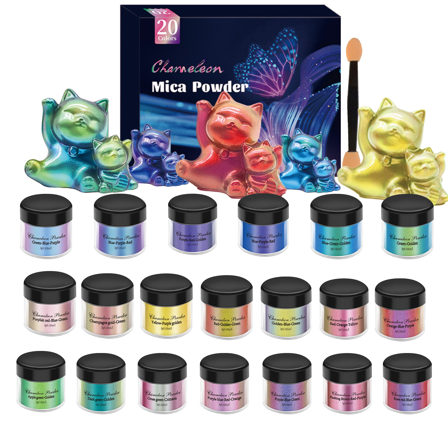10/20pcs 미러 카멜레온 안료 세트 펄 글로스 에 - Glitter Powder Resin 리뷰 및 가격