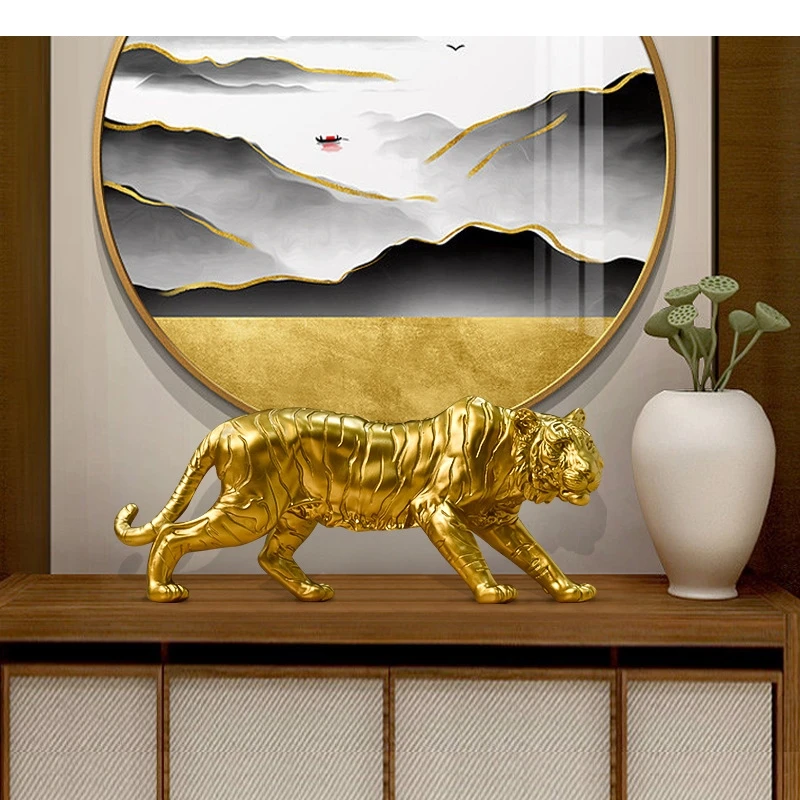 골든 타이거 모델 노르딕 홈 오피스 데스크탑 장식용 레 - Resin Art Aesthetic 리뷰 및 가격