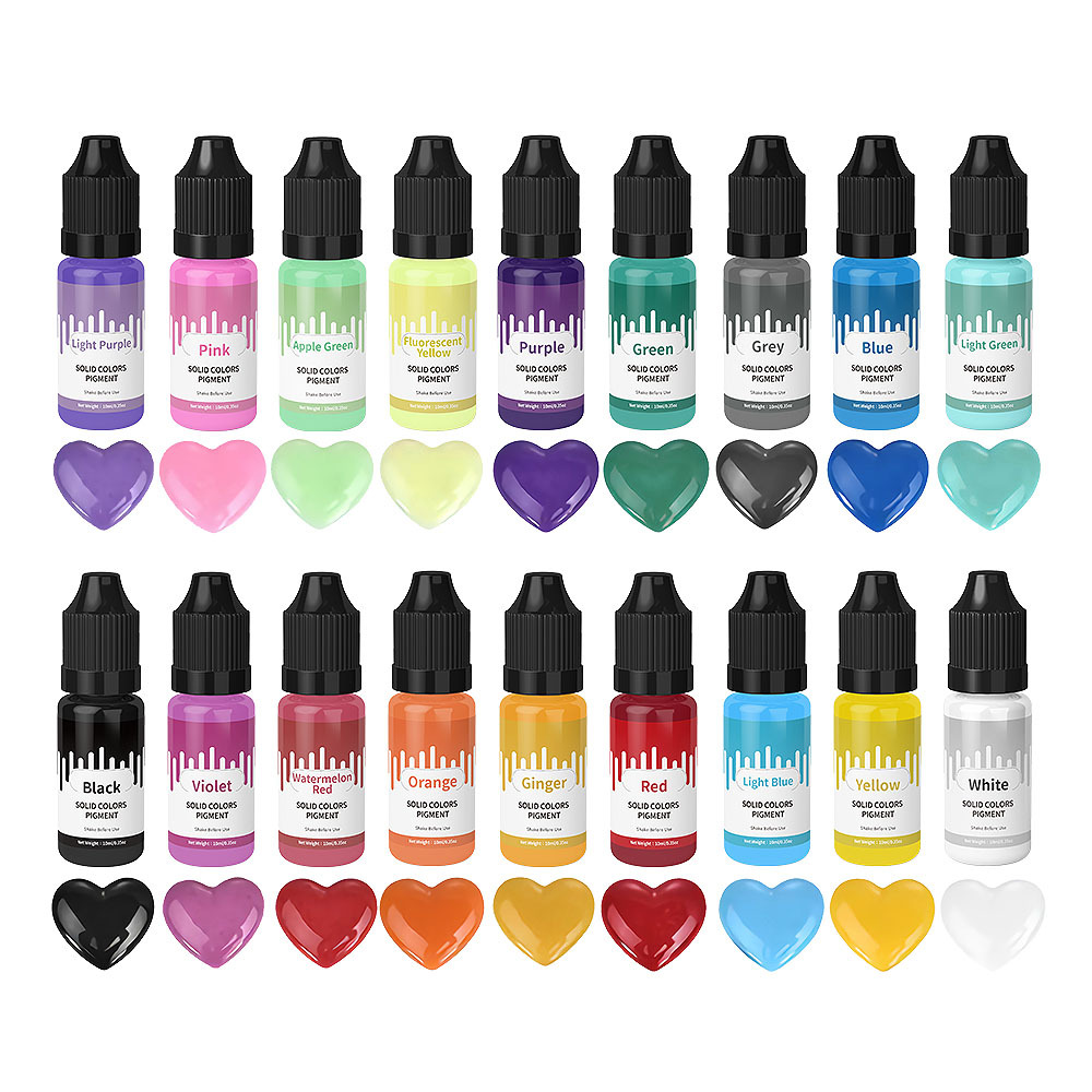 18 색상 10ml 마카롱 솔리드 파스텔 컬러 수지 안 - Resin Color Paste 리뷰 및 가격
