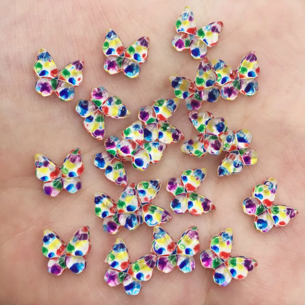 수지 반짝이 다채로운 10mm 카와이 미니 나비 플랫  - Glitter Powder Resin 리뷰 및 가격