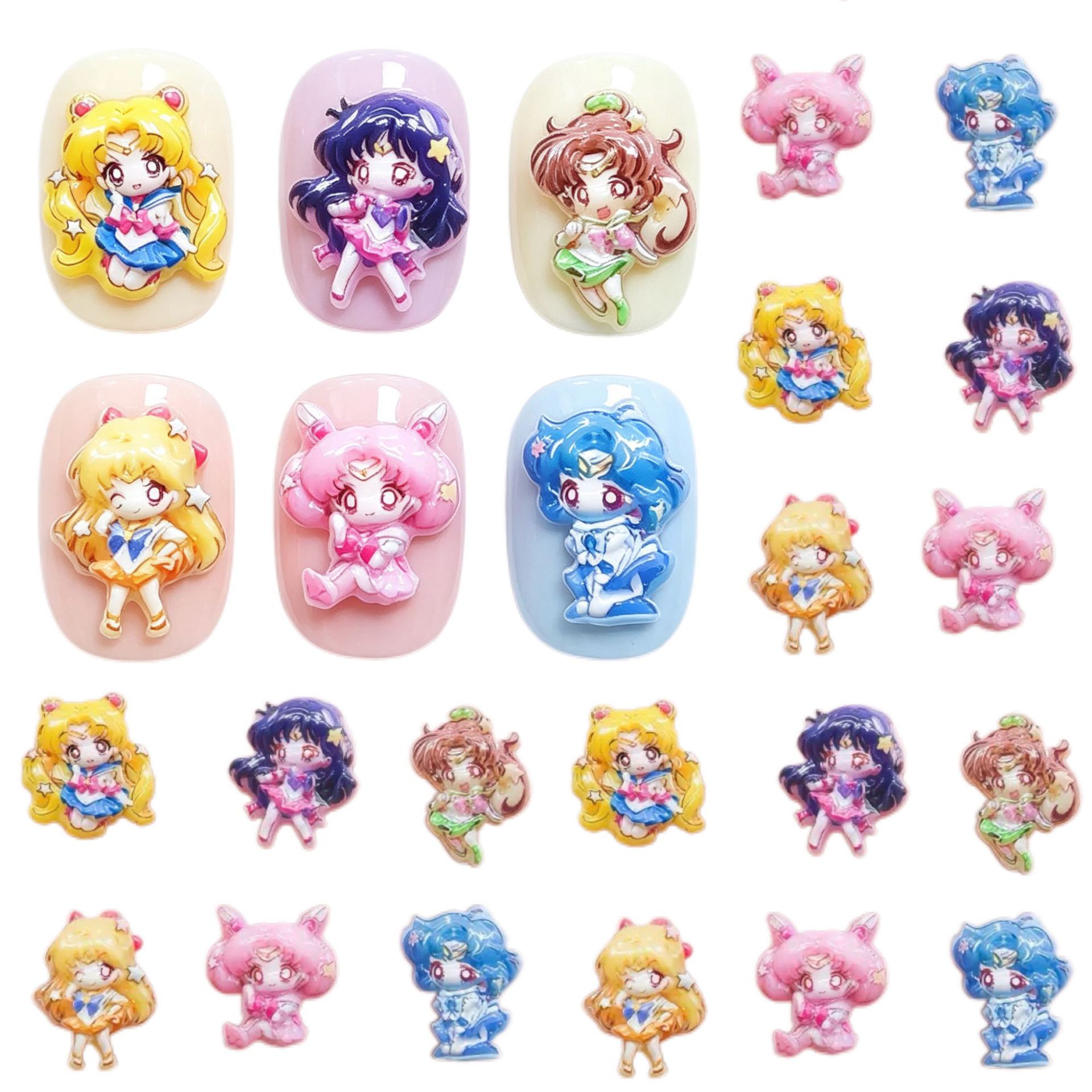 세일러문 네일 액세서리용 30/100개 만화 캐릭터 귀 - Resin Color Paste 리뷰 및 가격