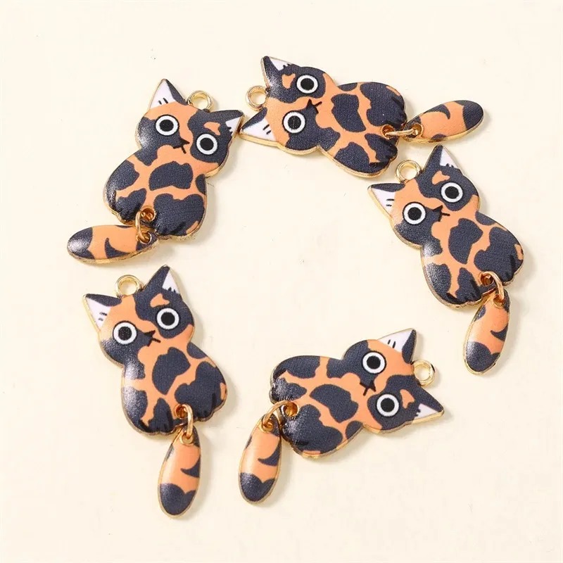10Pcs 16×39mm 귀여운 만화 고양이 수지 참  - Resin Art Materials Kit 리뷰 및 가격