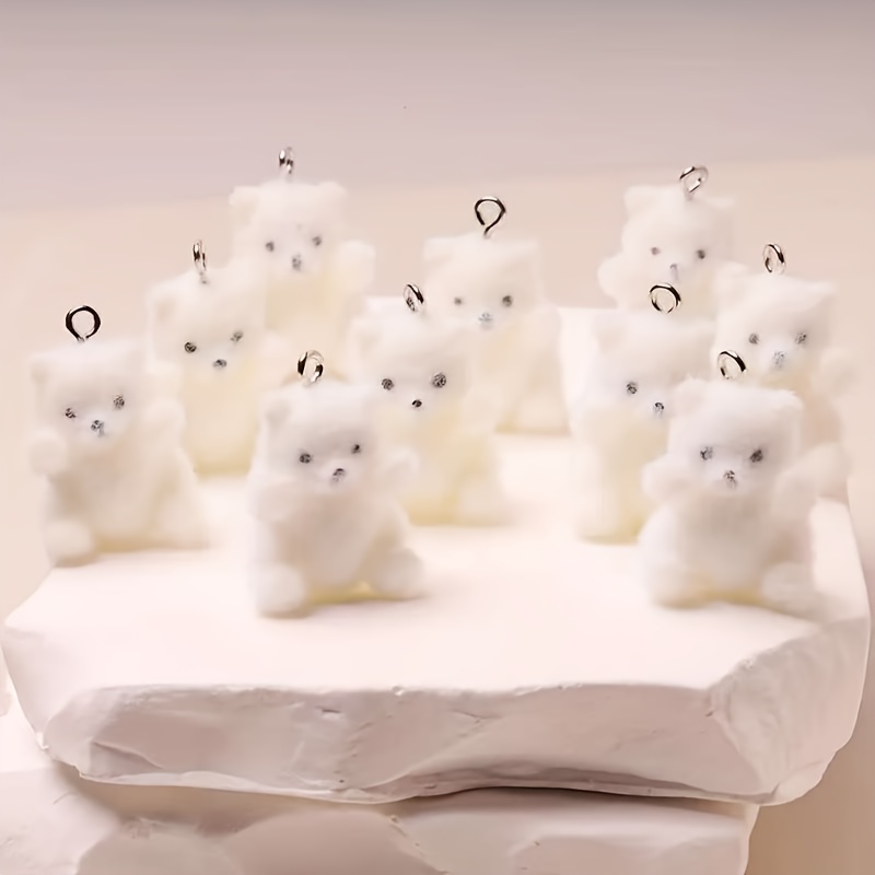 6Pcs 북극곰 수지 참 크리스마스 얼음 눈 테마 펜던 - Resin Art Materials Kit 리뷰 및 가격