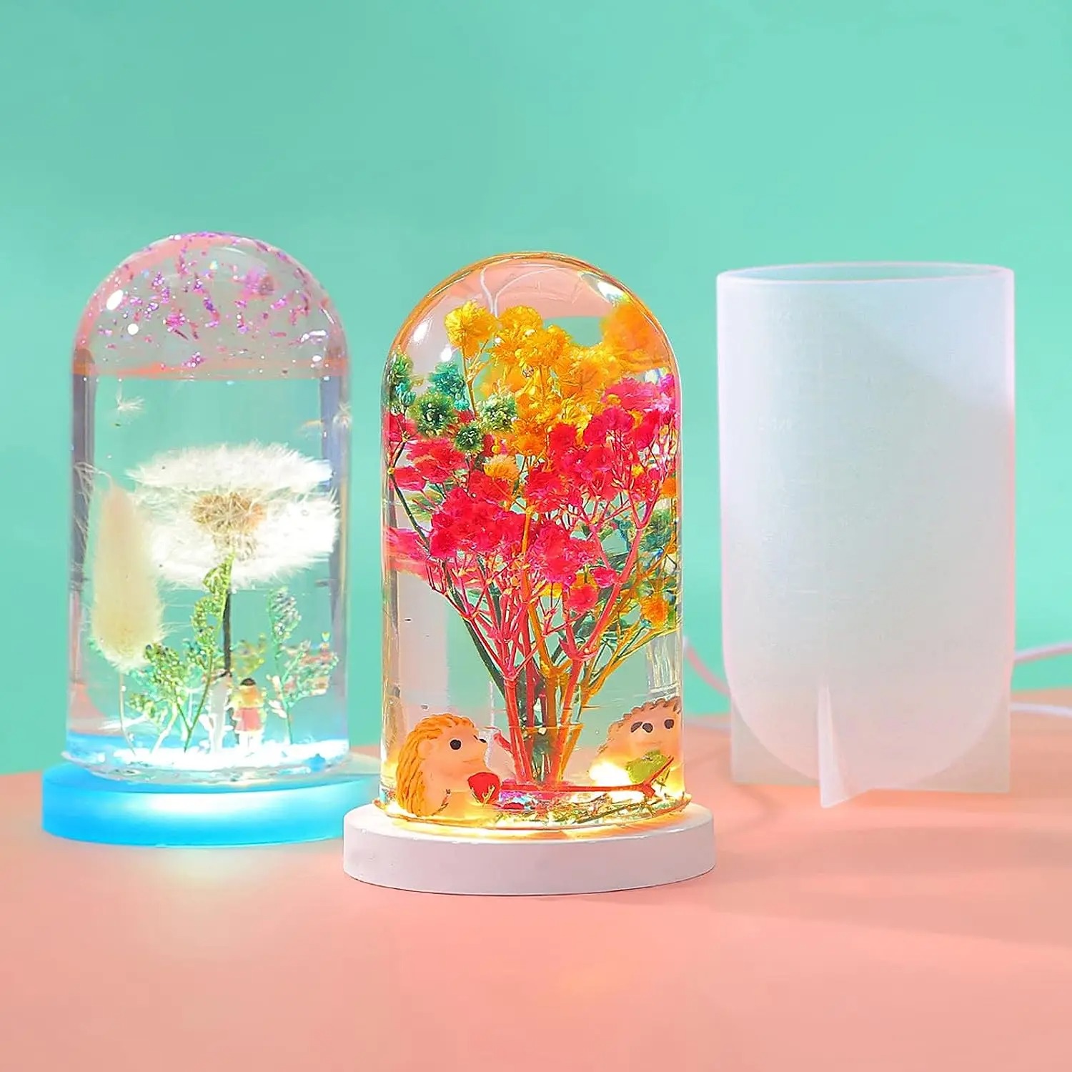DIY 크리스탈 에폭시 수지 금형 Led 야간 조명 장 - Resin Art Lamp 리뷰 및 가격
