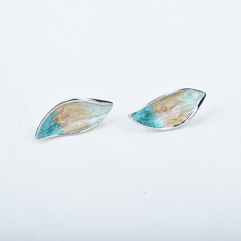 ICEYY 새로운 디자인 패션 아트 페인팅 수지 잎 칼 - Resin Art Earrings Design 리뷰 및 가격