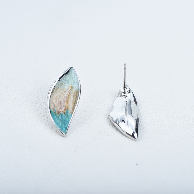 ICEYY 새로운 디자인 패션 아트 페인팅 수지 잎 칼 - Resin Art Earrings Design 리뷰 및 가격