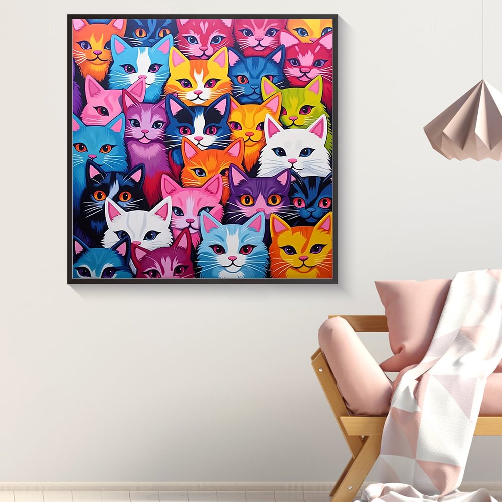 다이아몬드 페인팅 가족 컬러풀 베이비 캣 페어리 더스트 - Resin Art Painting 리뷰 및 가격