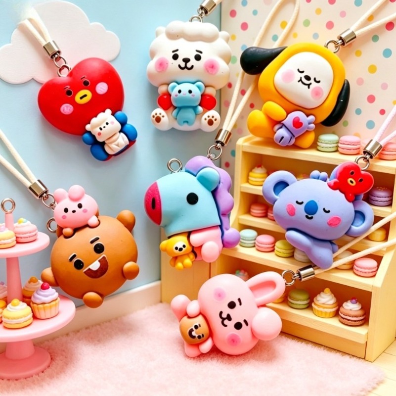 7pcs BT21 수지 만화 참 DIY 액세서리 공예  - Resin Art Materials Kit 리뷰 및 가격