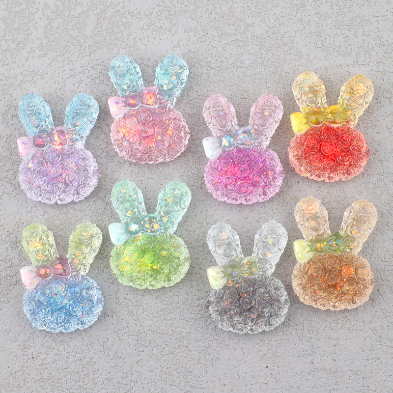 5PCS 18*25mm 빛나는 그라데이션 토끼 수지 카 - Resin Art Materials Kit 리뷰 및 가격