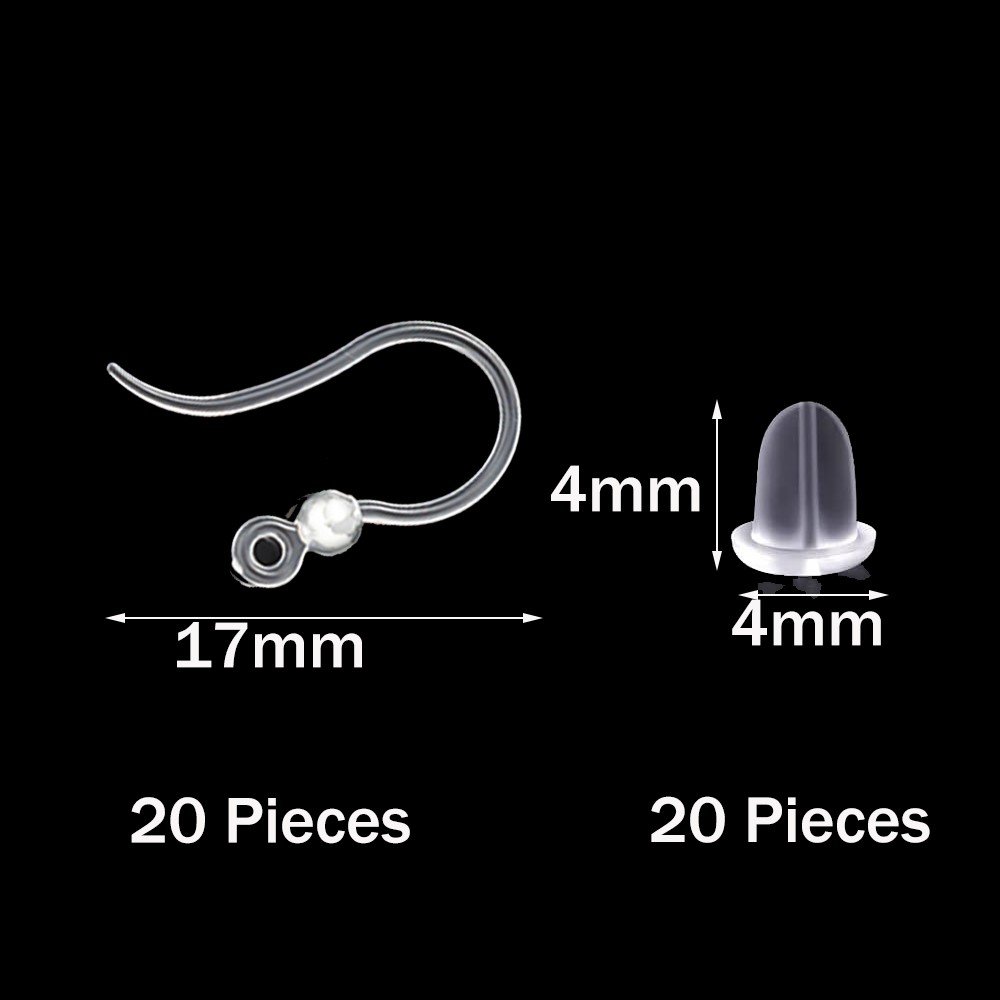 40개 투명 플라스틱 귀걸이 훅 이어 와이어 루프 포함 - Resin Art Materials Kit 리뷰 및 가격