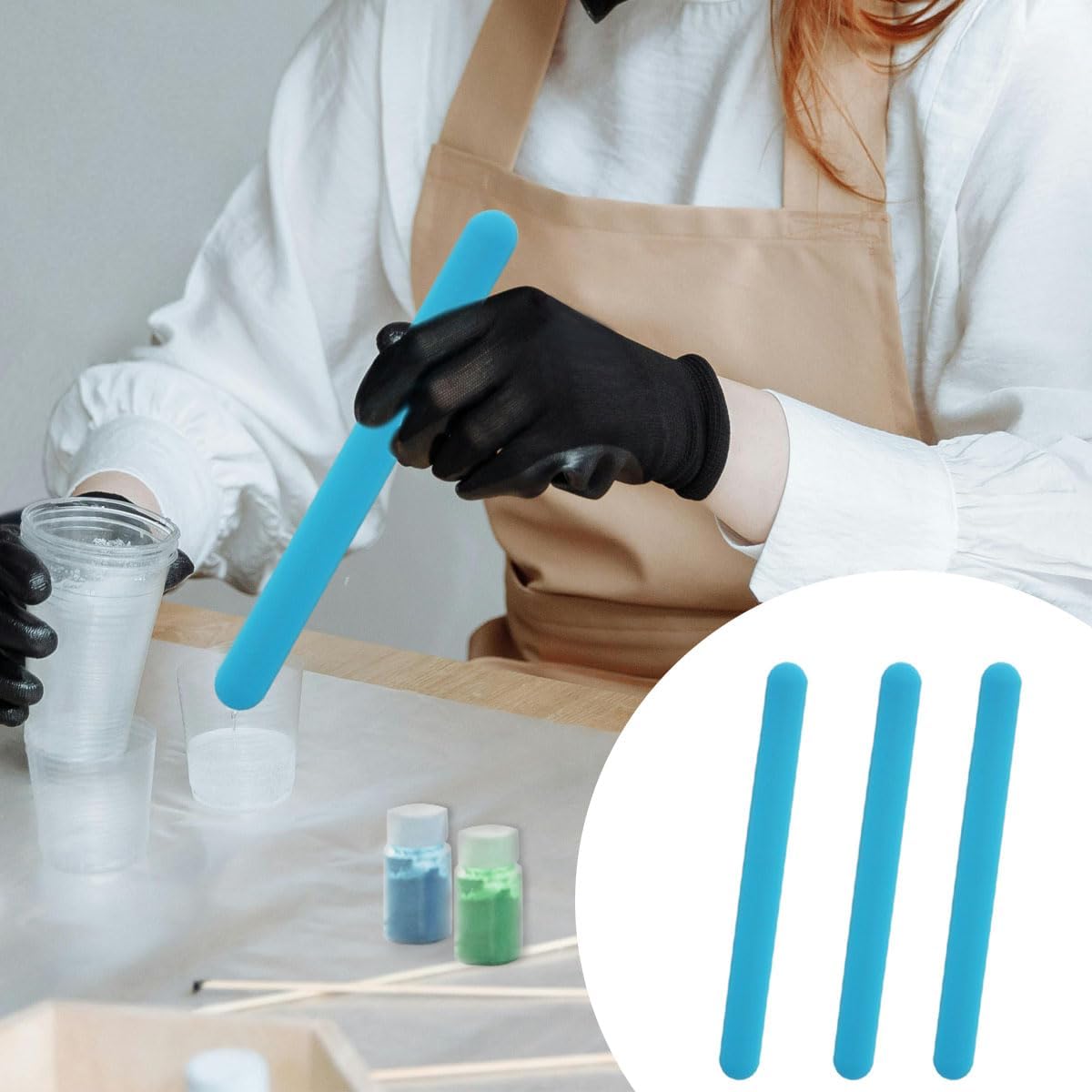 4개입 실리콘 젓는 막대, 레진, 에폭시, 액체, 페인 - Glitter Powder Resin 리뷰 및 가격