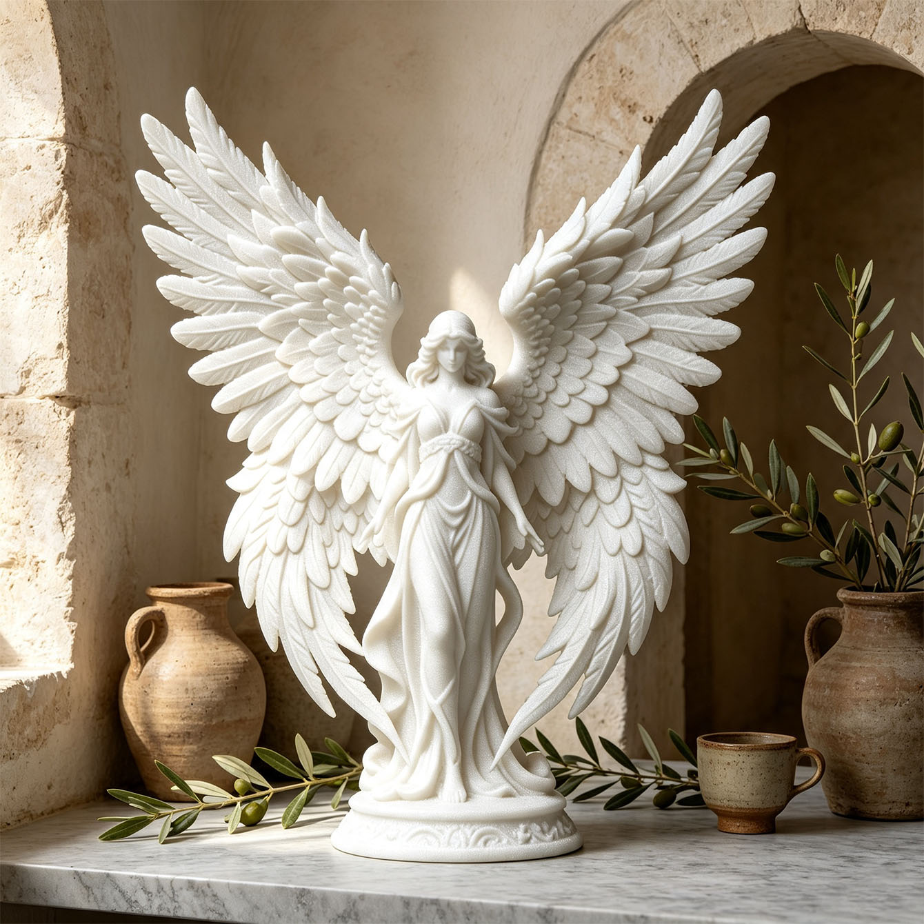 라이트 럭셔리 3D 프린팅 천사 여신 힐링 장식품 순백 - Resin Art Lamp 리뷰 및 가격