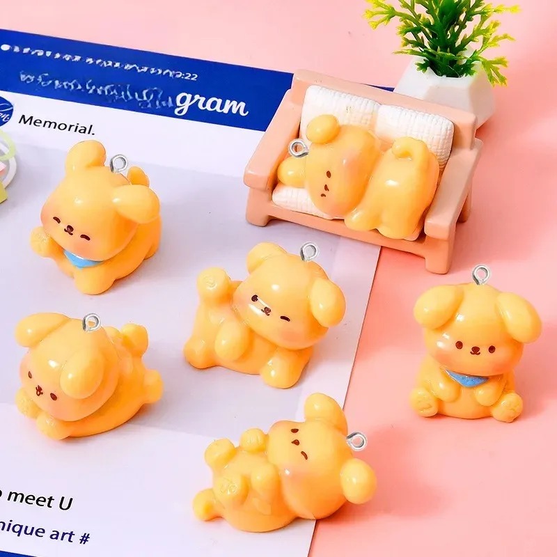 10Pcs 귀여운 만화 개 아크릴 수지 매력 미니 펜던 - Resin Art Materials Kit 리뷰 및 가격