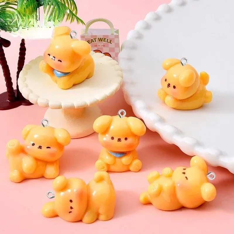 10Pcs 귀여운 만화 개 아크릴 수지 매력 미니 펜던 - Resin Art Materials Kit 리뷰 및 가격