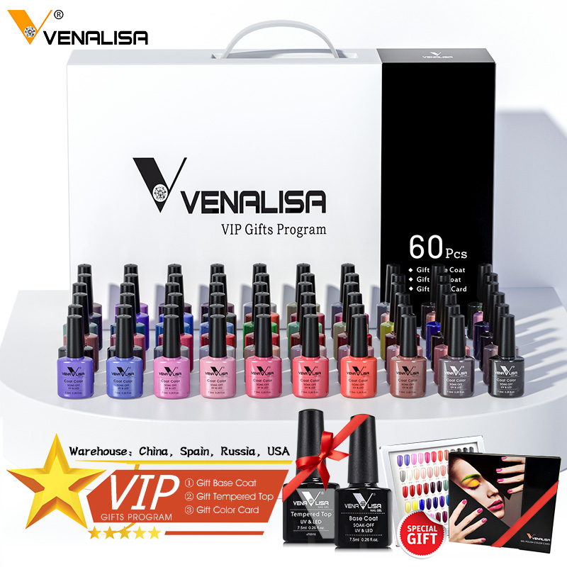 Venalisa 7.5ml 네일 젤 폴란드어 60 컬러 - Glitter Powder Resin 리뷰 및 가격